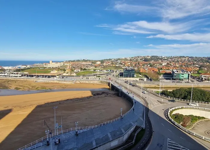 Espectacular Piso 1ª Linea De Playa Appartamento Gijón